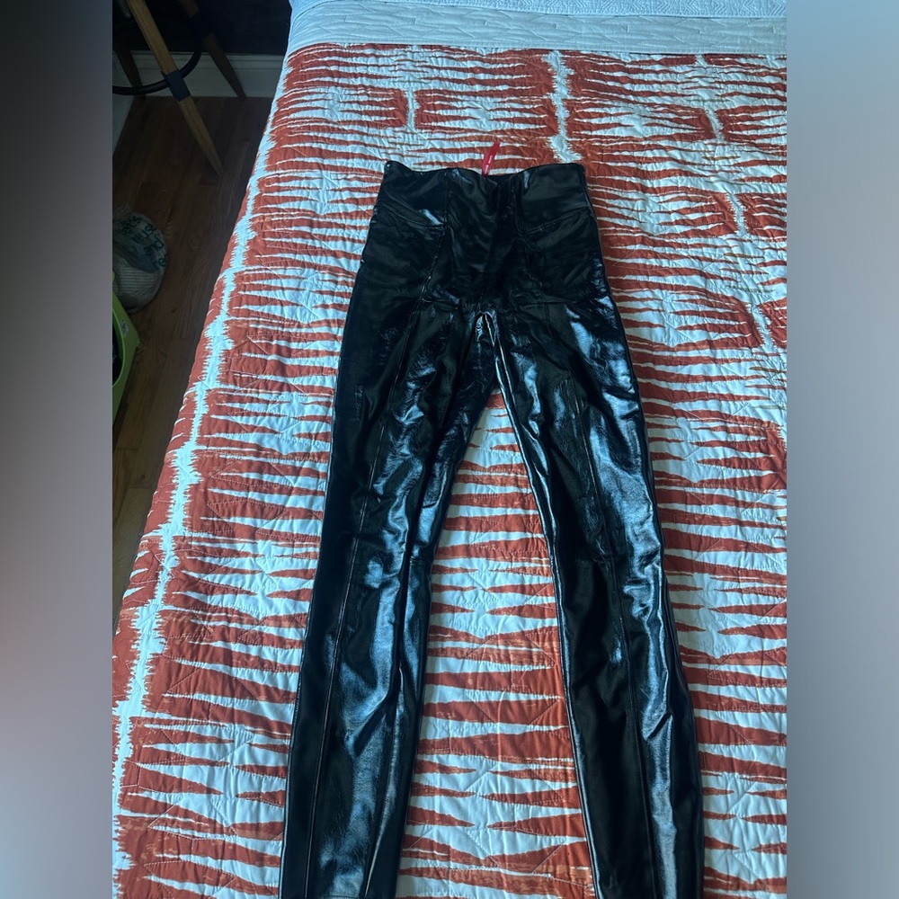Size small Spanx Faux Patent Leather Leggings